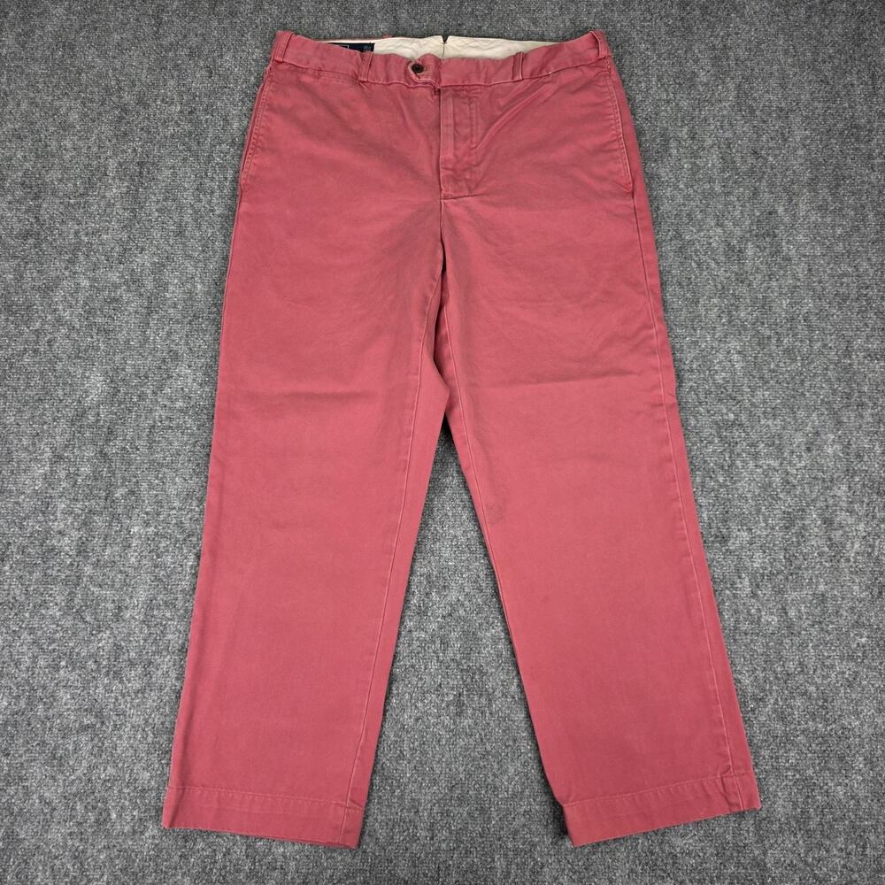 Vintage Polo Ralph Lauren Pants Men 34x26 Red Coral Chino Cotton Straight Casual